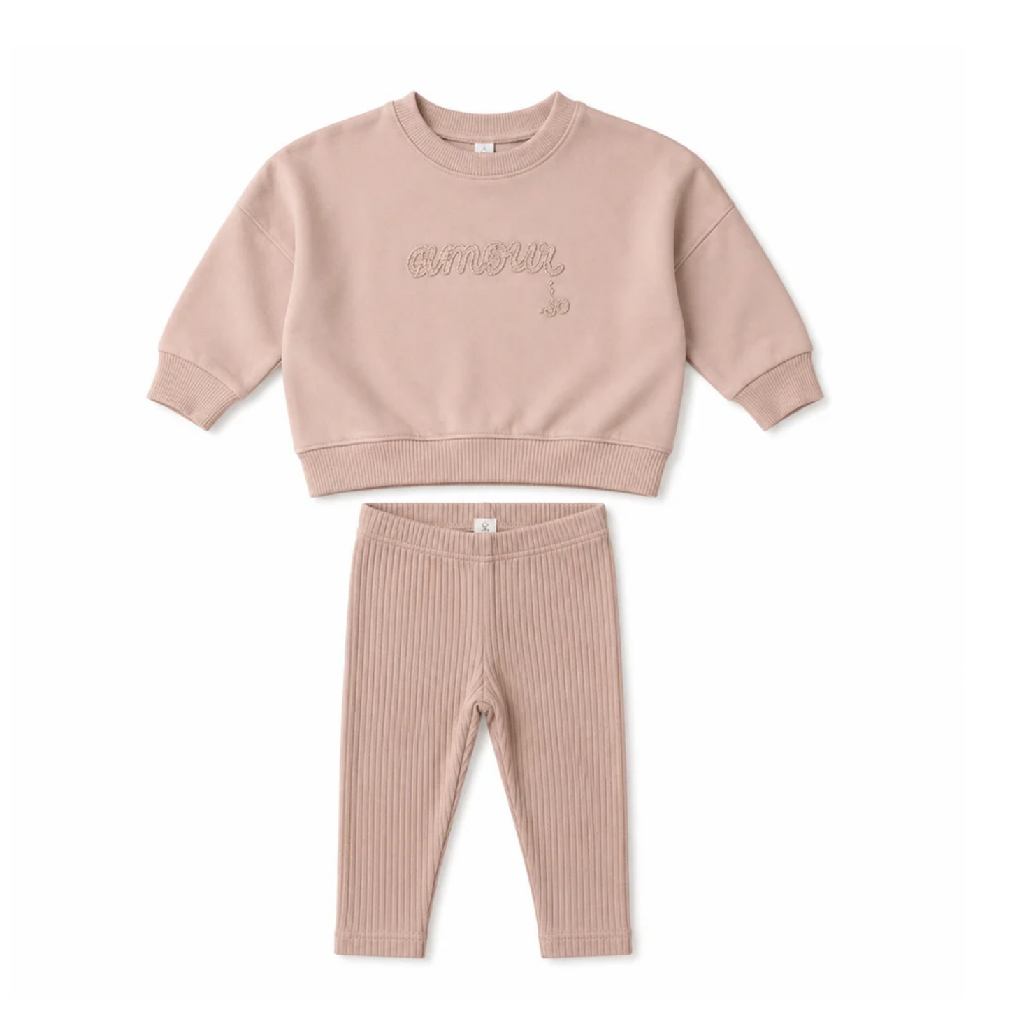 Lilette Dusty Pink Sweatshirt Set - Floral