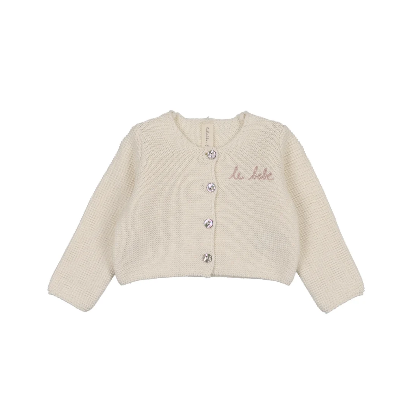 Lilette Cream/Pink Le Bebe Knit Cardigan