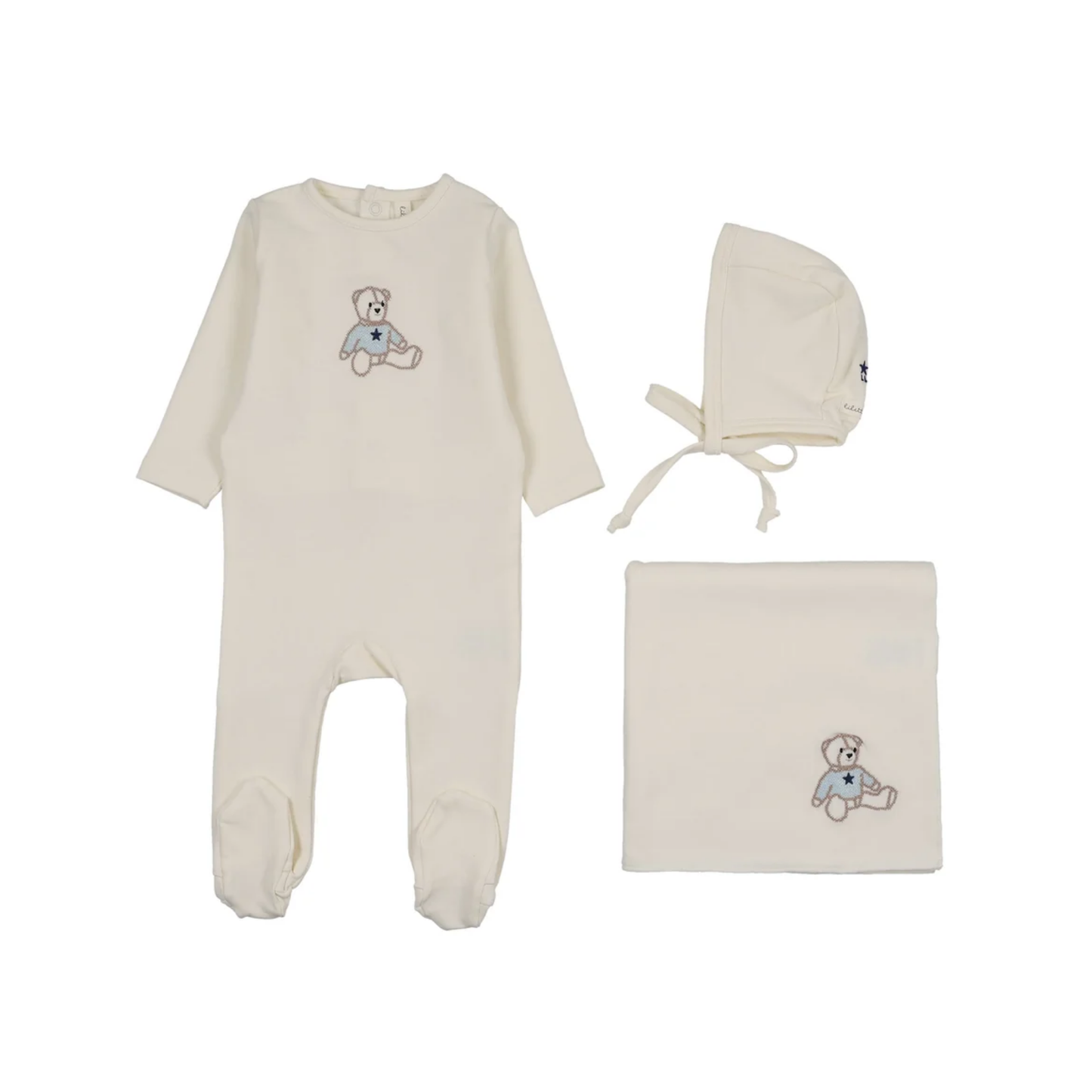 Lilette Blue Sweet Bear Layette Set