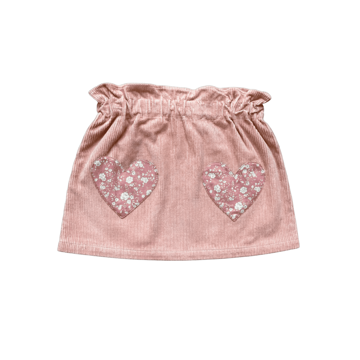 Louis Louise Pink Heart Denim Teacher Skirt