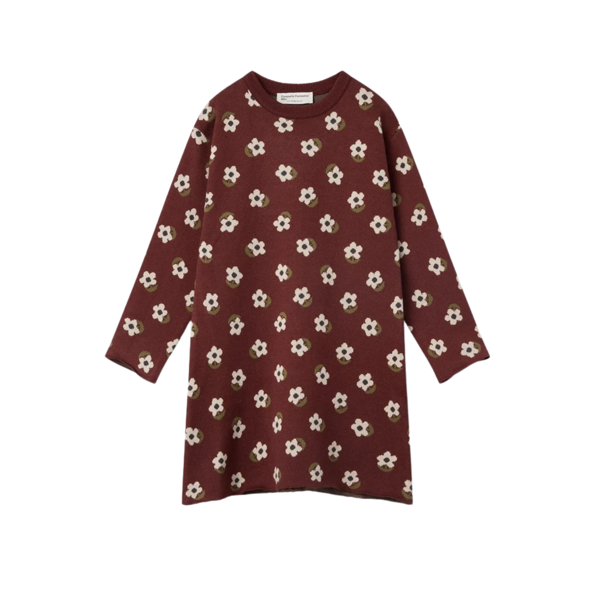 Compania Fantastica Brown Santini Long Sleeve Dress