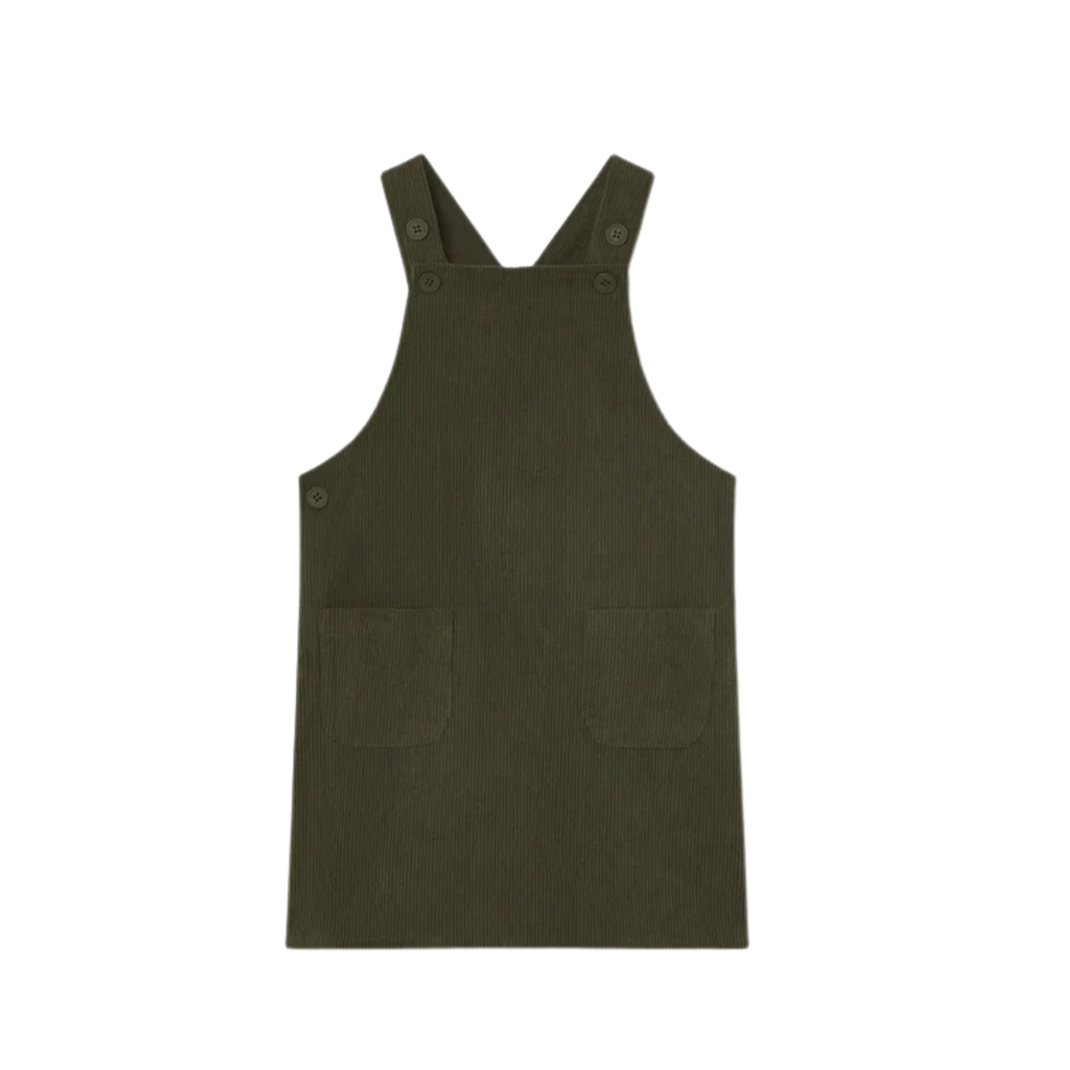 Compania Fantastica Green Pinafore Corduroy Dress