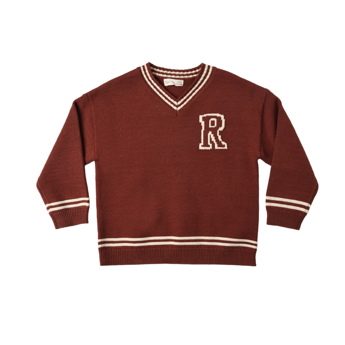 Rylee+Cru Brick Redwood Long Sleeve Sweater