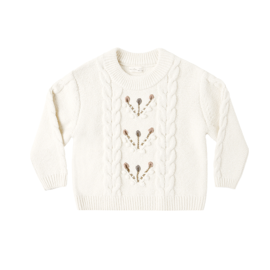 Rylee+Cru Natural Reagan Long Sleeve Sweater