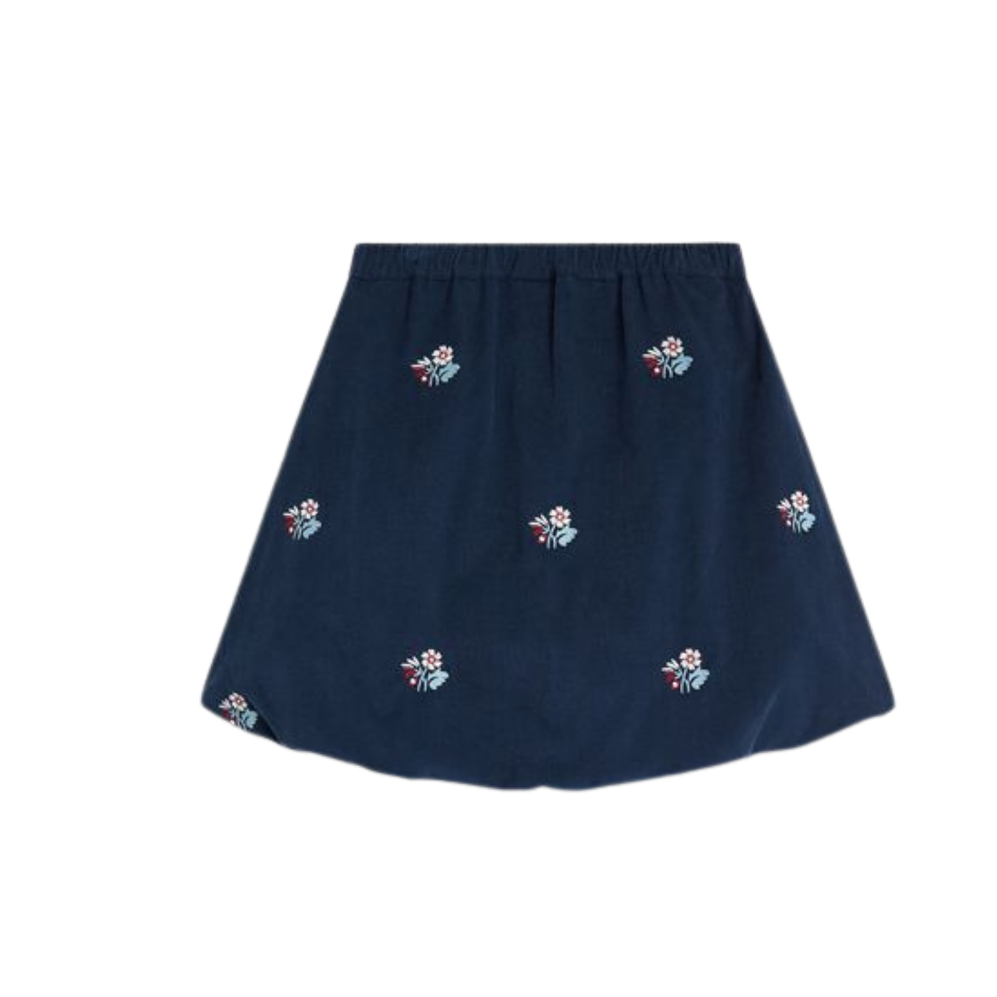The New Society Navy Mira Embroidery Skirt