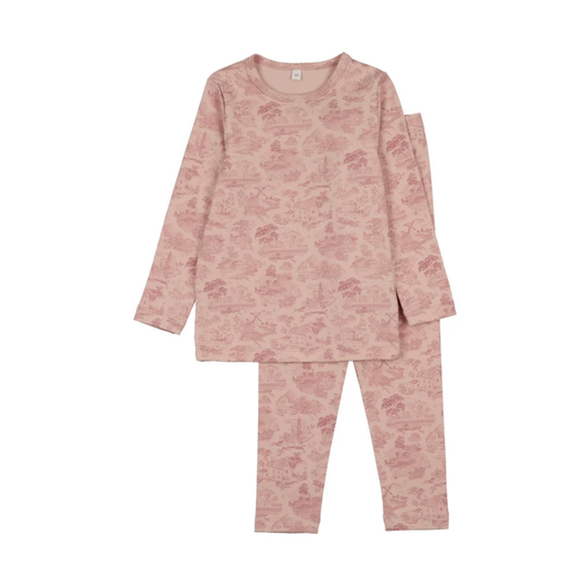 Bonjoy Pink Farmhouse (Toile) Pajama