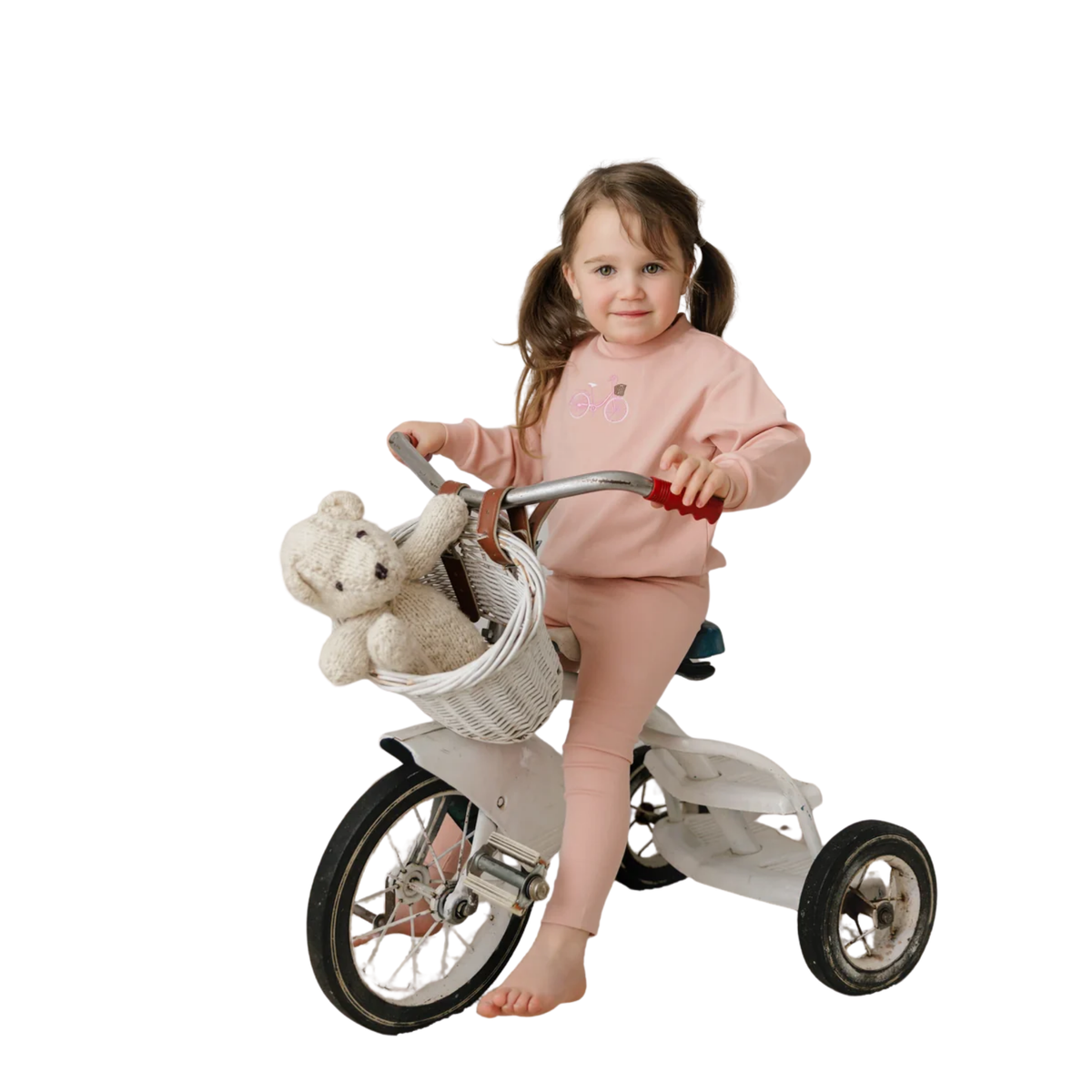 Bonjoy Pink Bike Embroidered Bike Sweatset