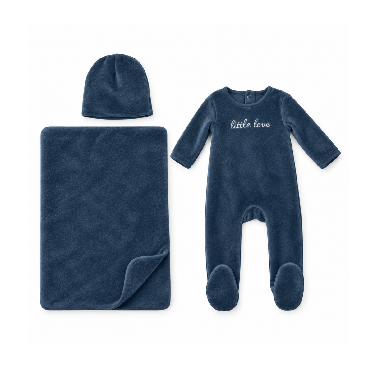 Bonjoy Blue Little Love Layette Set
