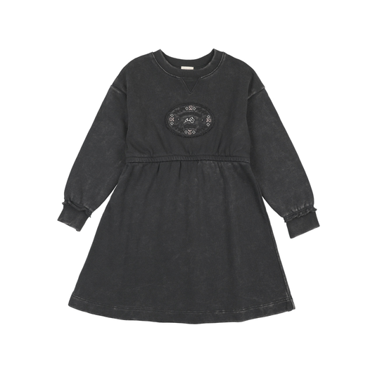 Analogie Off Black Stitch Studio Sweatshirt Dress