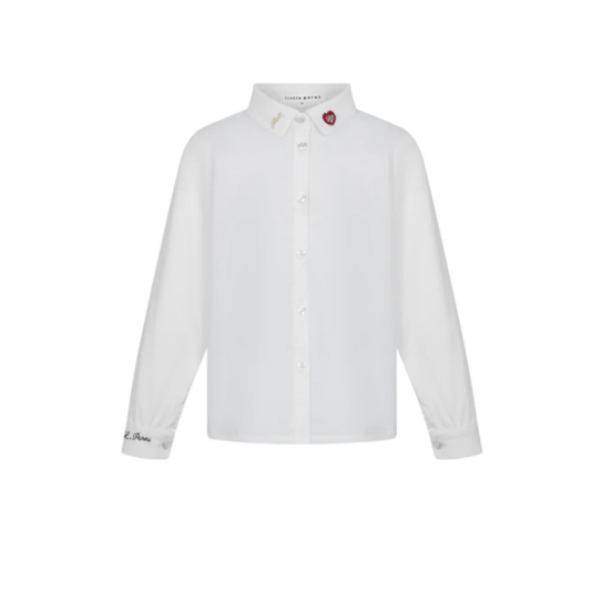 Little Parni White / Black Girls Shirt