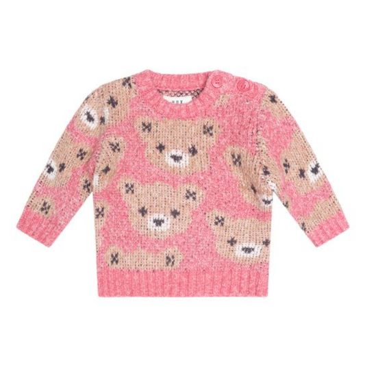 Huxbaby Dusty Berry Berry Sponge Long Sleeve Sweater