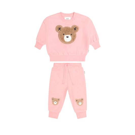 Huxbaby Vintage Pink Furry Pants Set