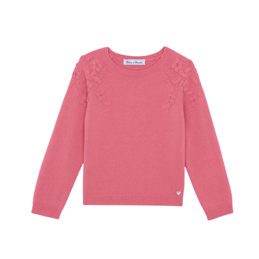Tartine Et Chocolat Pink Design Long Sleeve Sweater