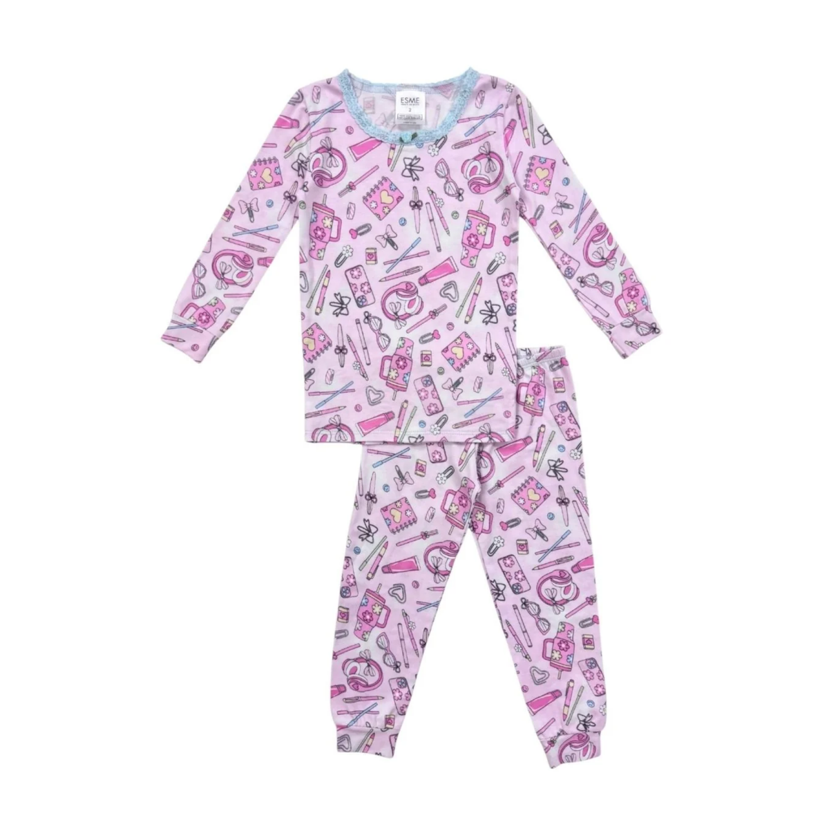 Esme Pink Schoolgirl Long Sleeve Pajama