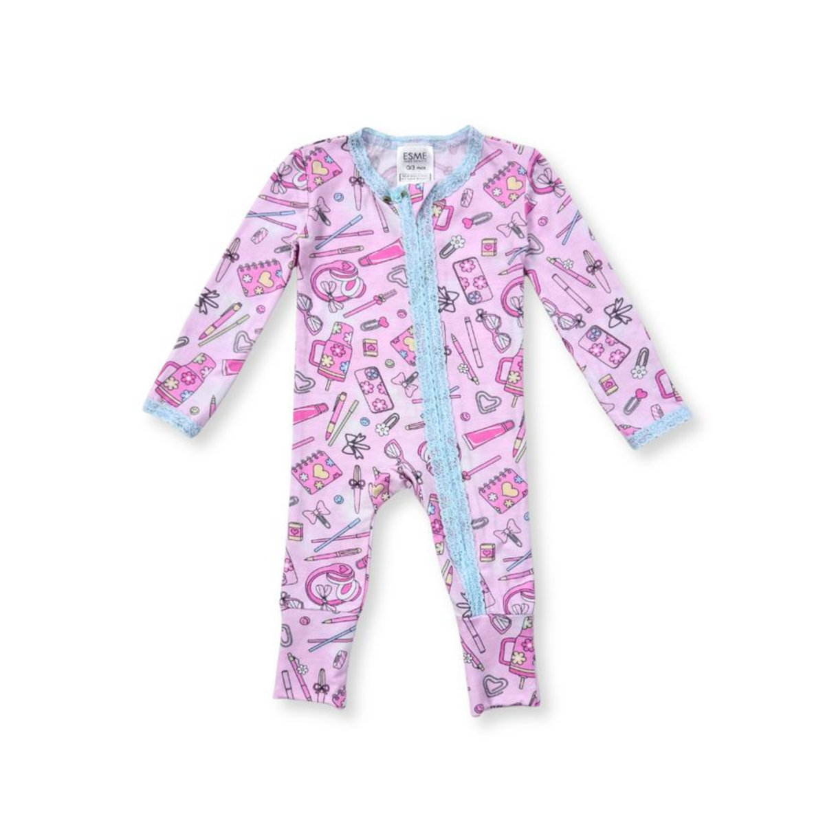 Esme Pink Schoolgirl Lace Flip Footie
