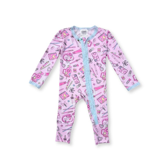 Esme Pink Schoolgirl Lace Flip Footie