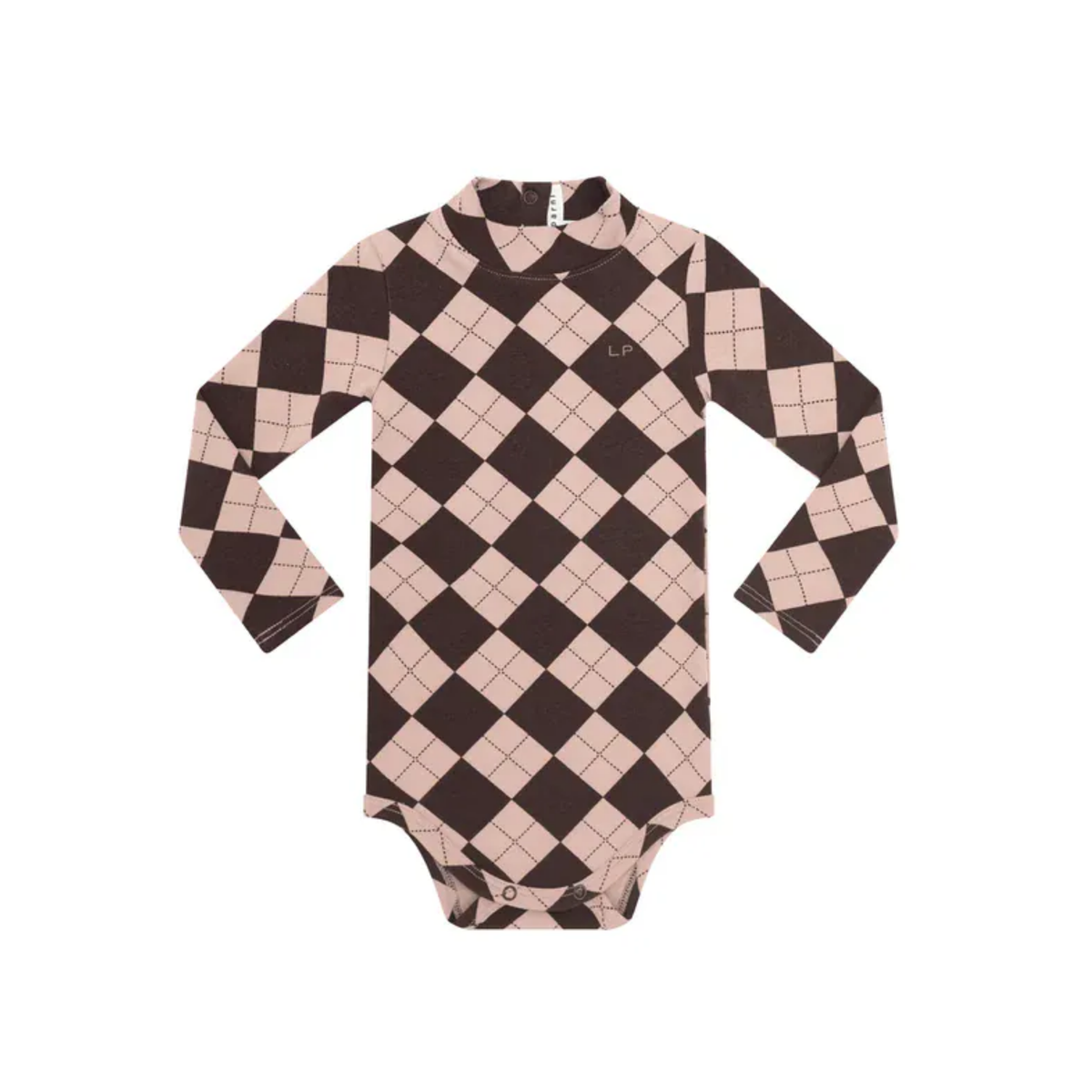 Little Parni Brown Argyle Baby Turtleneck