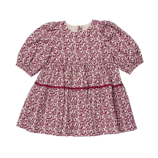 Pink Chicken Burgundy Maribelle Floral Dress