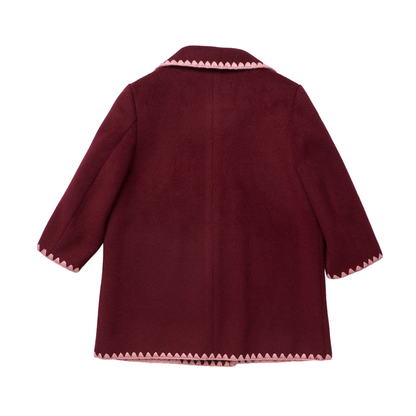 Pink Chicken Burgundy Beck Peacoat