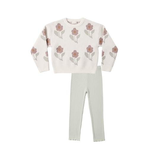 Rylee+Cru Sage Aspen Flower Pants Set