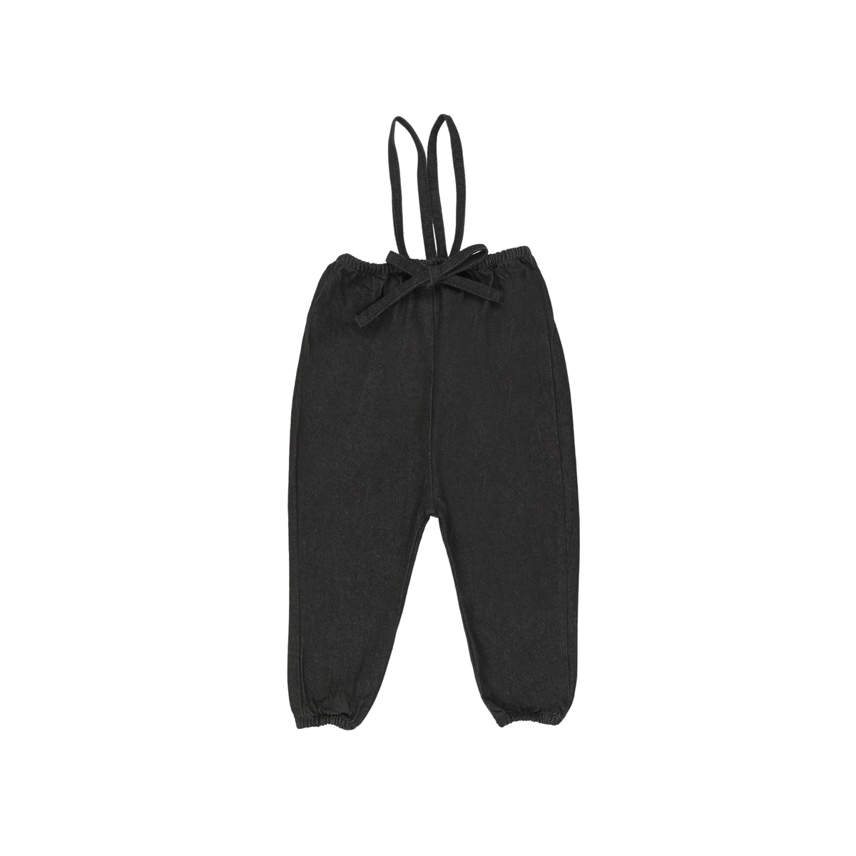 Lil Legs Black Denim Rugged Threads Bubble Suspender Pants