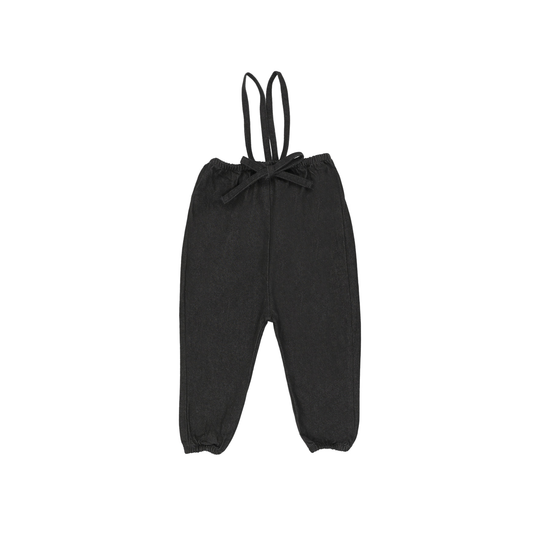 Lil Legs Black Denim Rugged Threads Bubble Suspender Pants