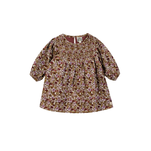 Bonton Brown Flowers Dress