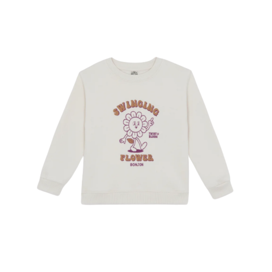 Bonton Milk Smile Long Sleeve Sweatshirt