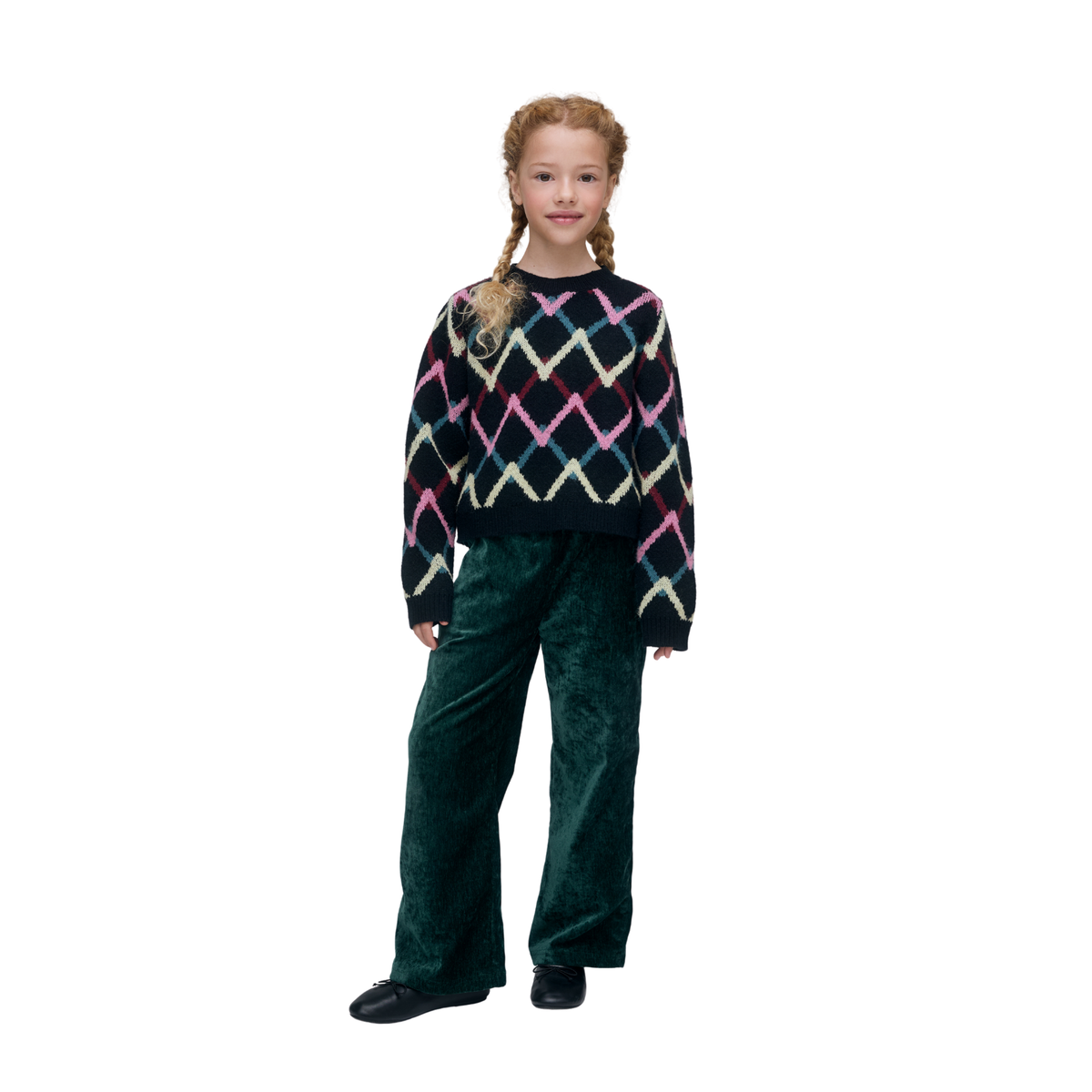Compania Fantastica Black Multi Skein Long Sleeve Sweater