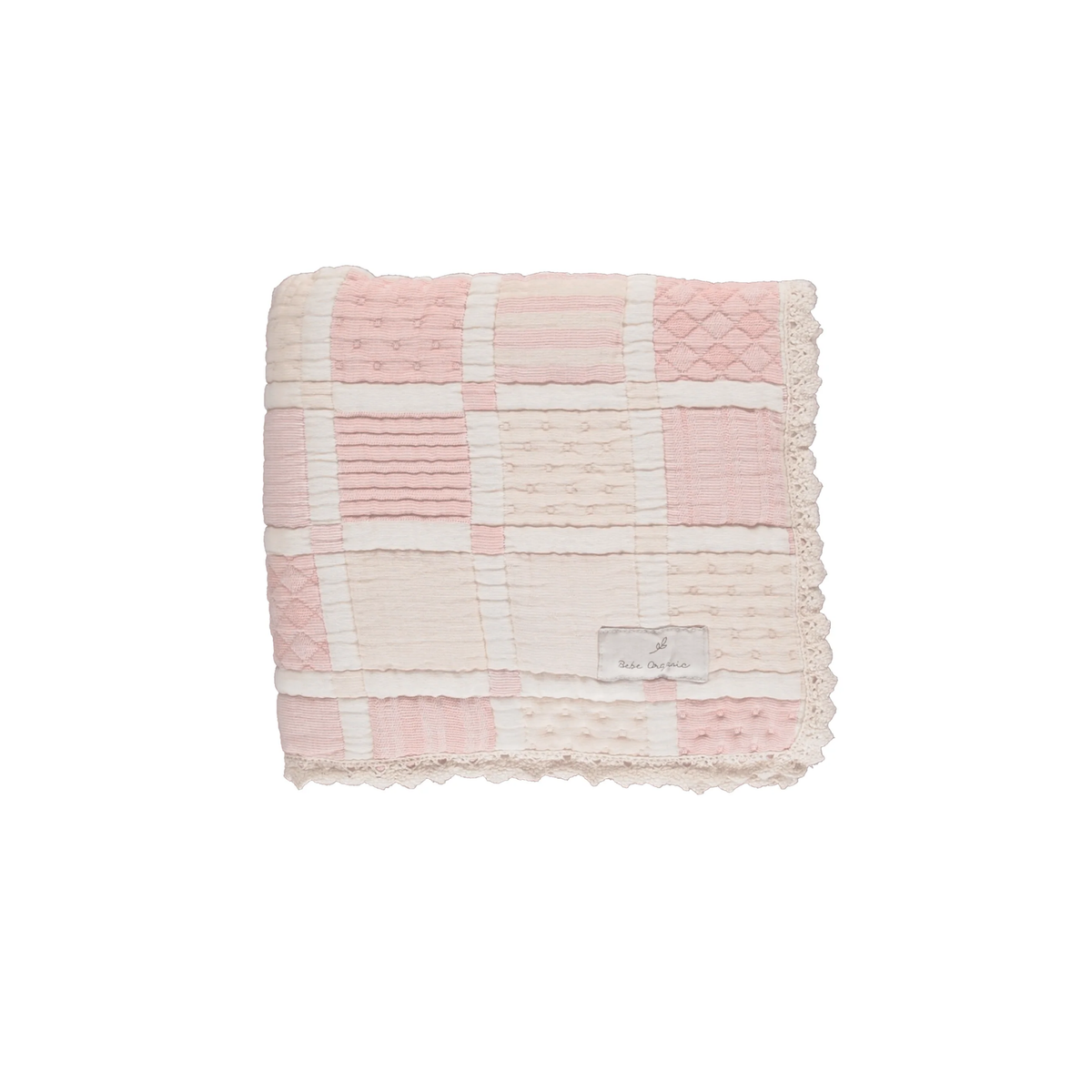 Bebe Organic Mauve Patchwork Mai Blanket