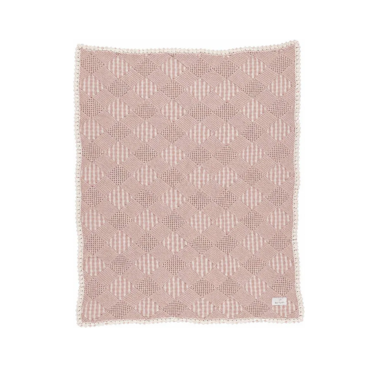 Bebe Organic Mauve Patchwork Patchwork Plaid Blanket