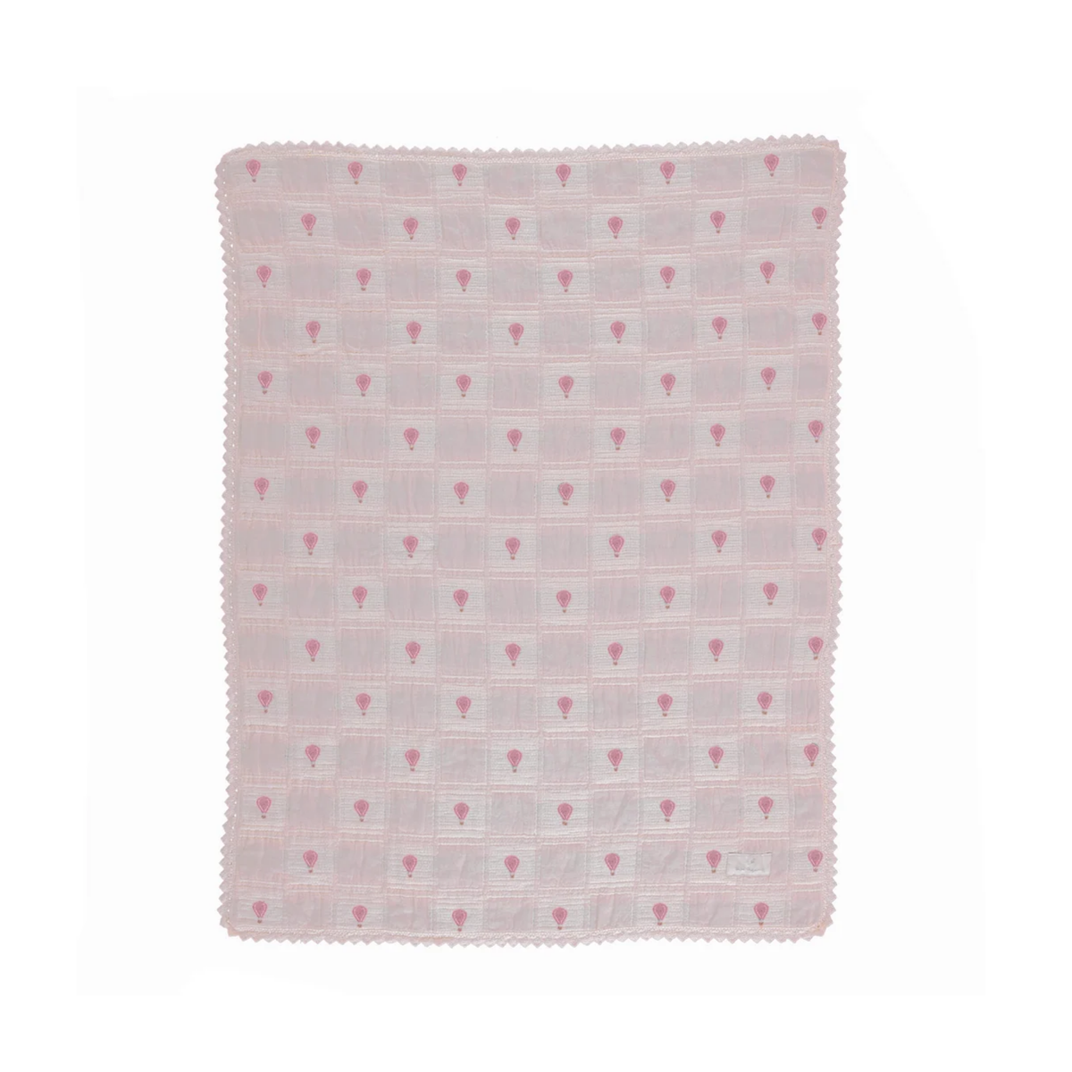 Bebe Organic Pink Patchwork Balloon Blanket