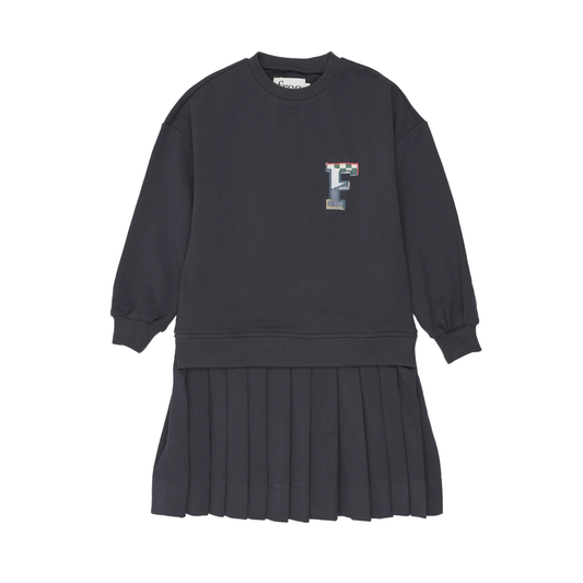 Froo Navy Blue Varsity Long Sleeve Dress