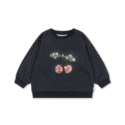 Konges Slojd Navy Cherry Sparkle Long Sleeve Sweatshirt