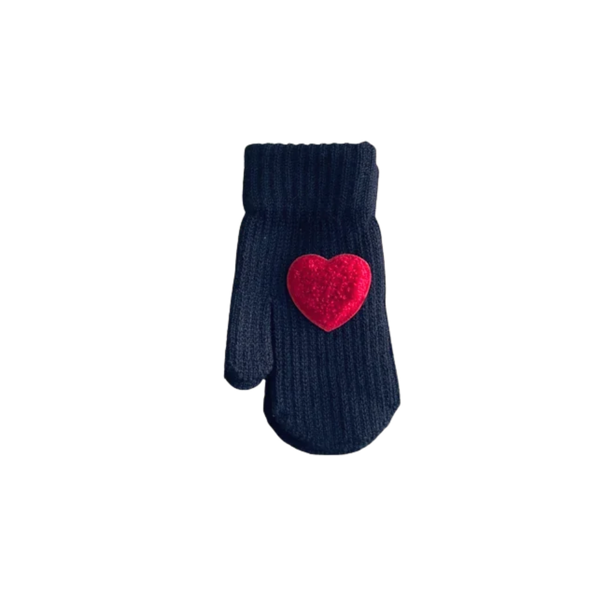 Mini Pops Mitten With Heart Patch