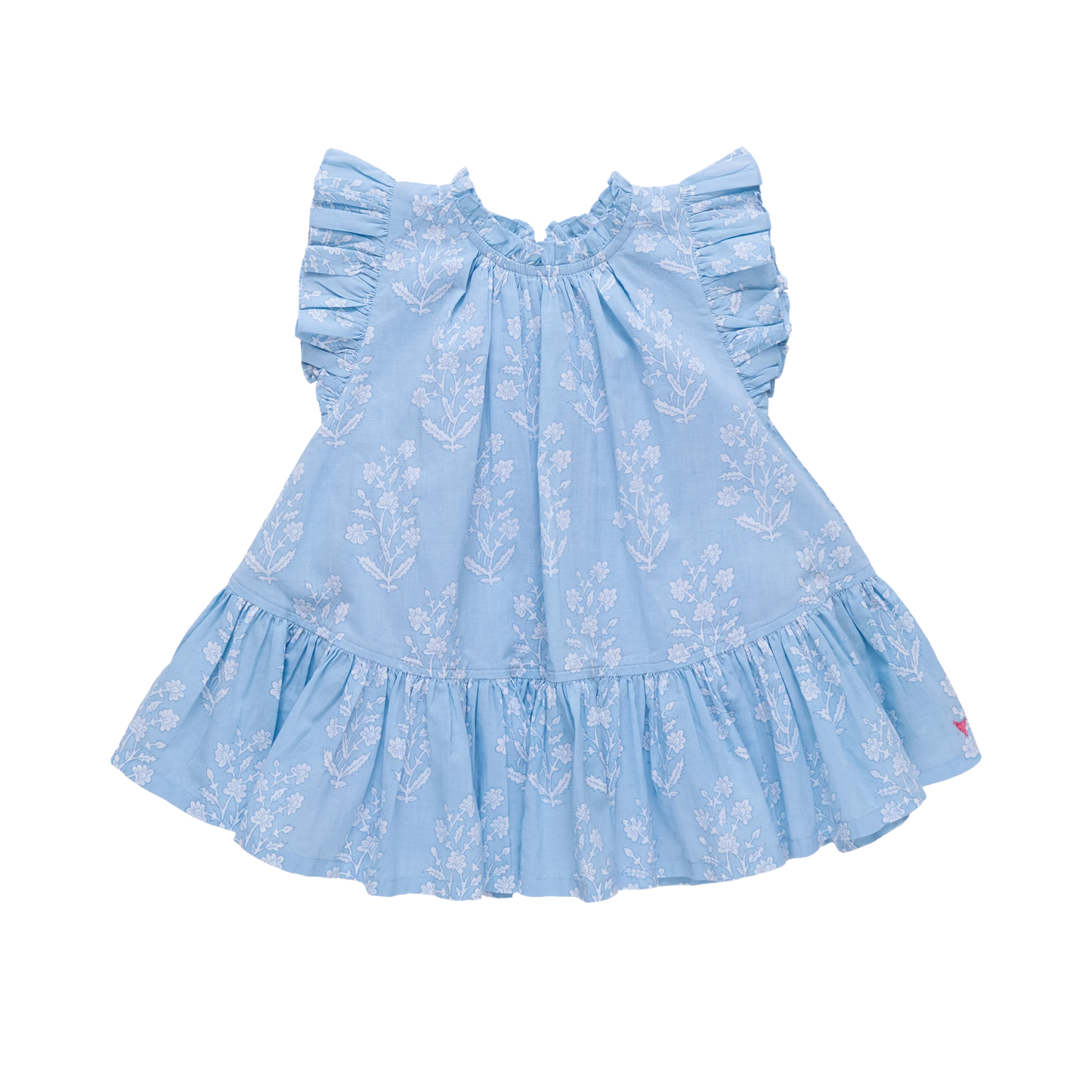 Pink Chicken Blue Print Harper Dress