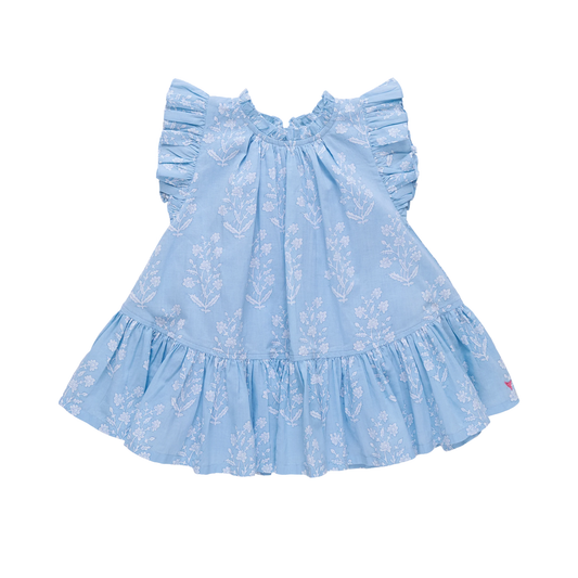 Pink Chicken Blue Print Harper Dress