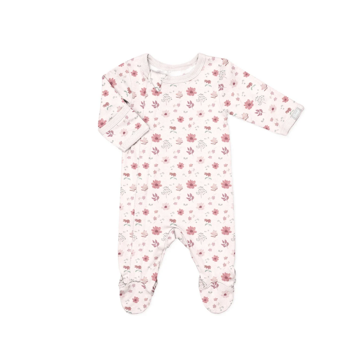 Coccoli Rosewater Floral Modal Zipper Footie