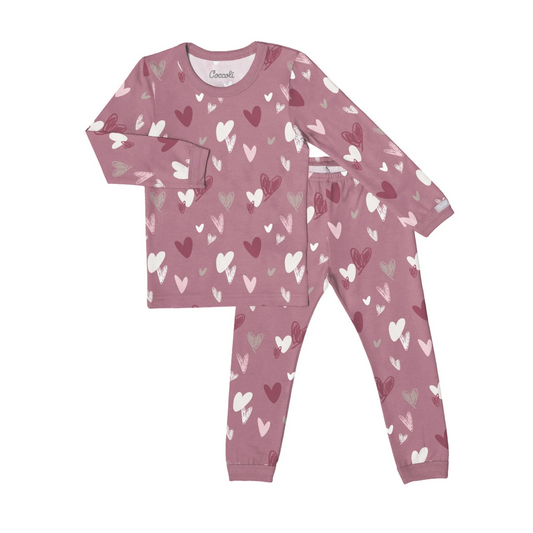 Coccoli Nostalgia Hearts Modal Long Sleeve Pajama