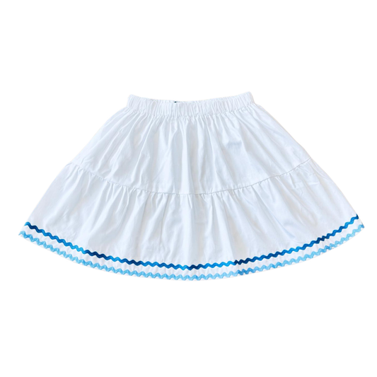 L'Orsobruno White Mini Elastic waistband Skirt
