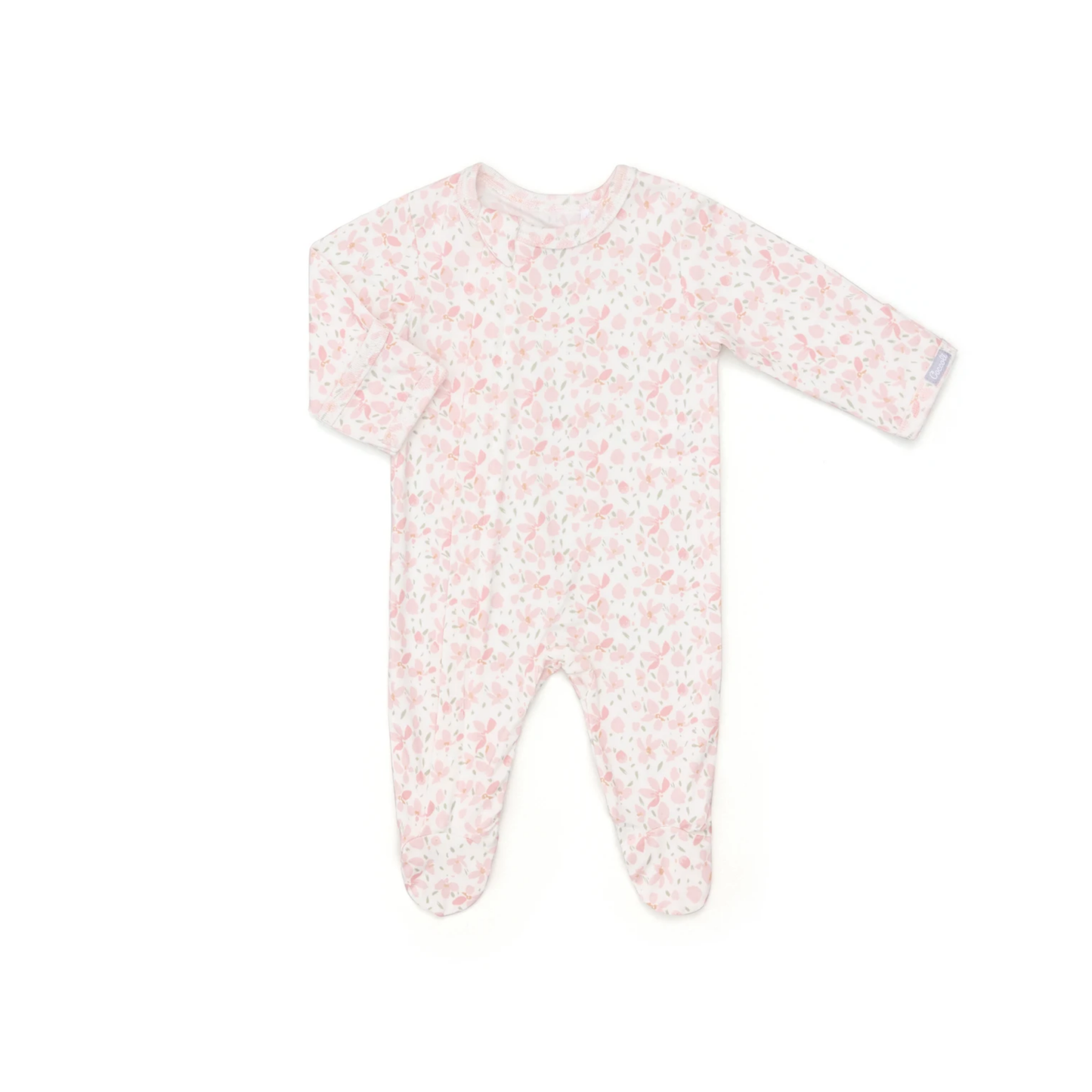 Coccoli Cream Floral Zipper Footie