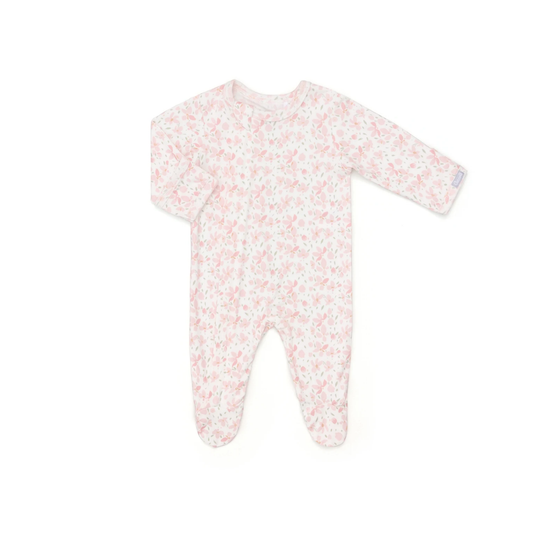 Coccoli Cream Floral Zipper Footie