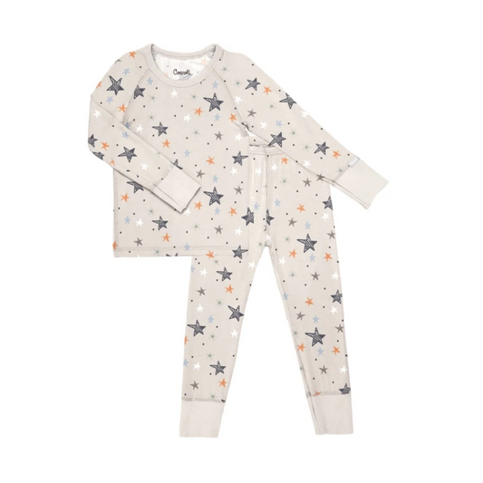 Coccoli Oatmilk Stars Modal Long Sleeve Pajama