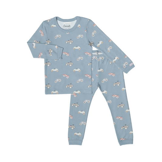 Coccoli Steel Blue Cars Modal Long Sleeve Pajama