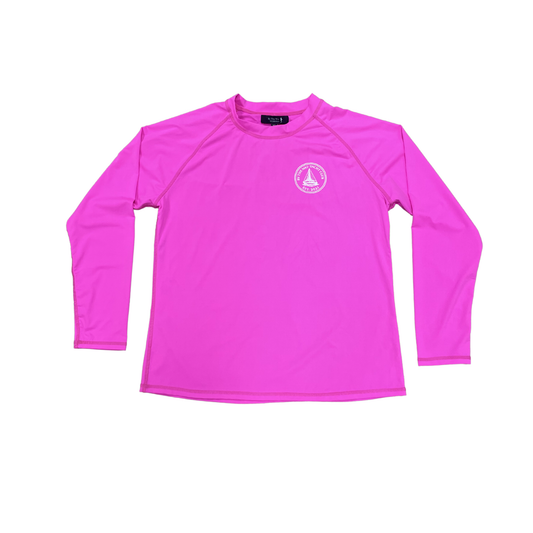 By The Wai Hot Pink Yacht Club Rashguard Swimwear Top