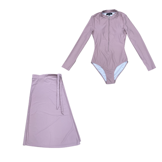 By The Wai Mauve Wrap Swimwear Set