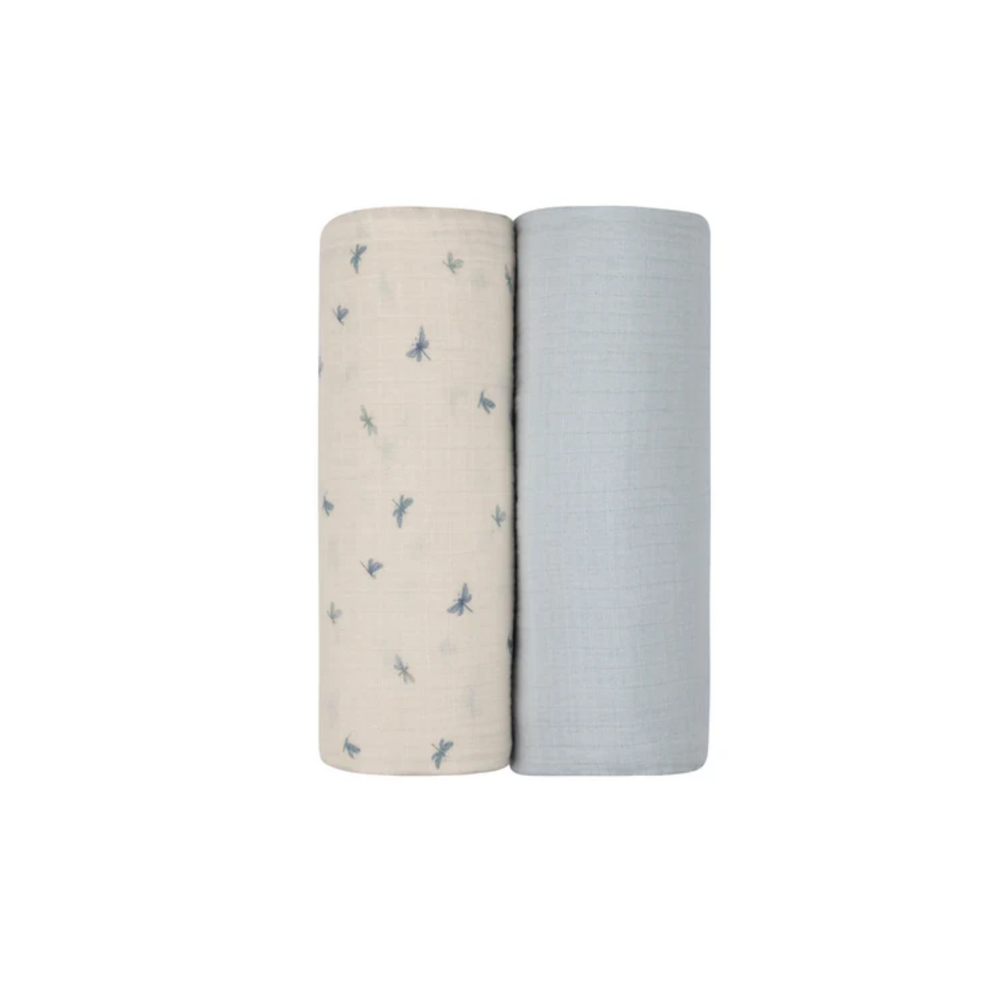 Aurora Blue Jersey Cotton Butterfly/Dragonfly Collection Muslin Swaddle