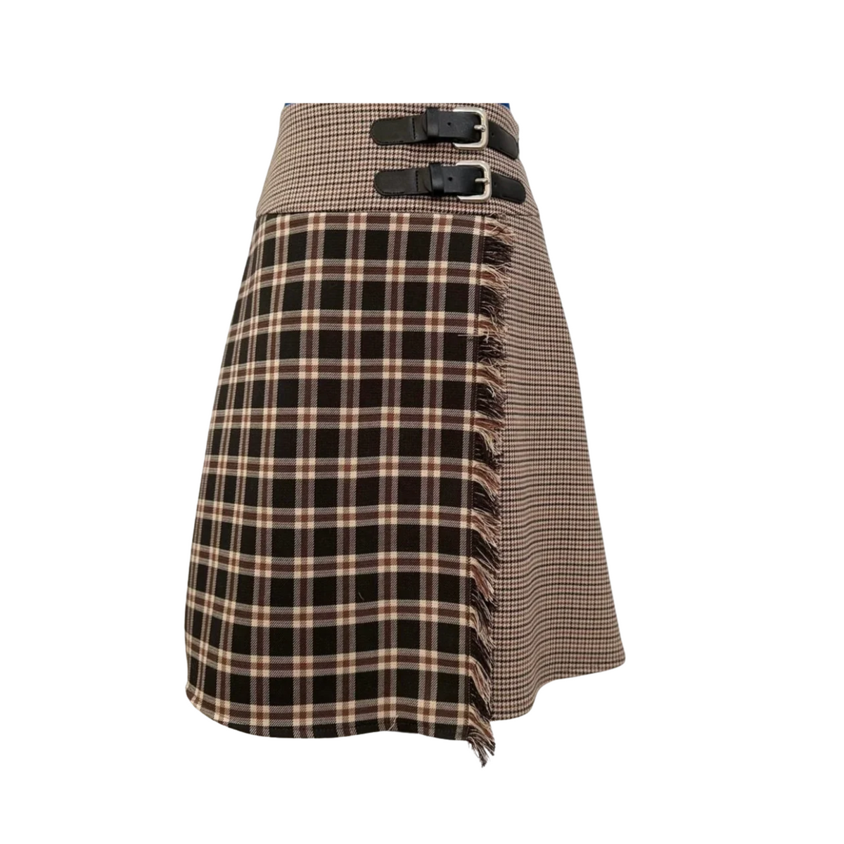 Olivia Rohde Brown Plaid Skirt