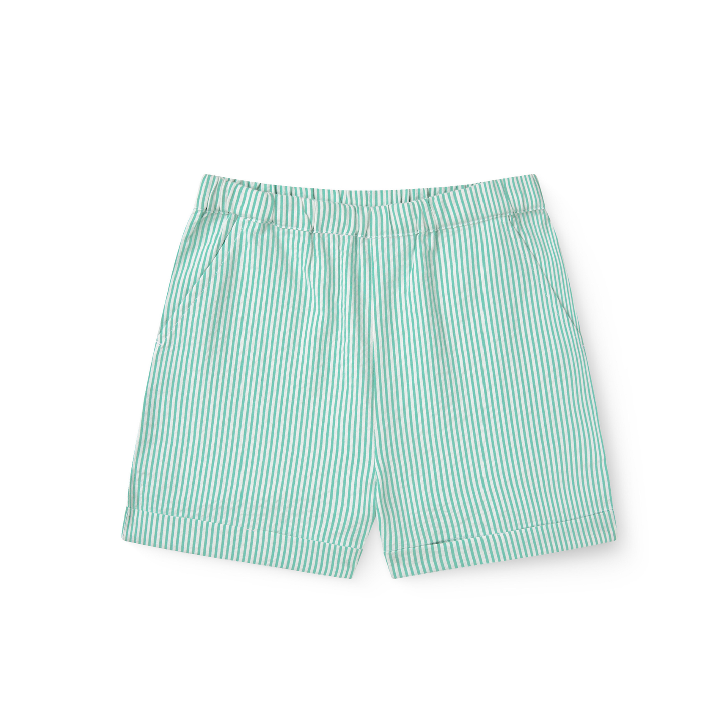 Copenhagen Colors Sharp Green Seersucker Shorts Sporty