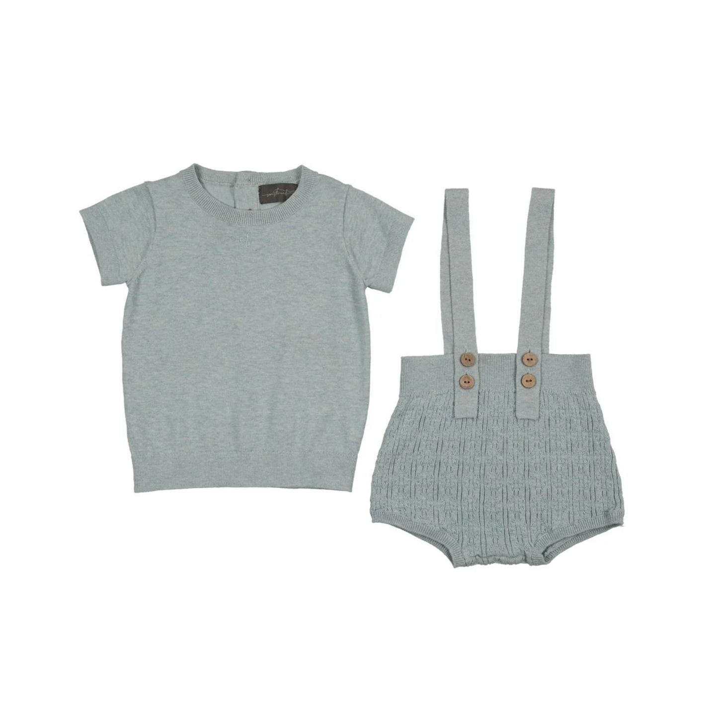 Sweet Threads Textured Blue Ocean Baby Set